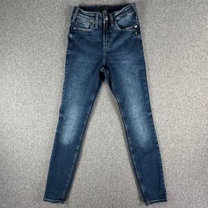 Silver Jeans Co. Jeans Womens S/P L29 Infinite Fit Dark Wash High Stretch Skinny